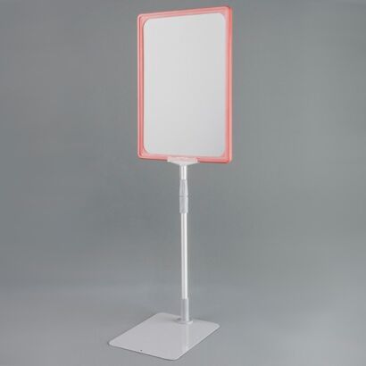 Stojak paletowy z plastikową ramką i aluminiowym statywem