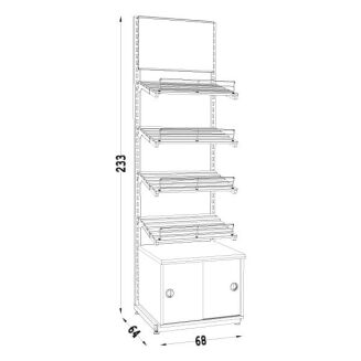 Regał cukierniczy 230 CUK-4 z LED - 3