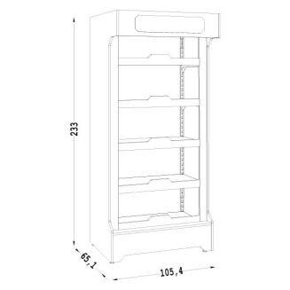 Regał alkoholowy z obudową i oświetleniem - 4