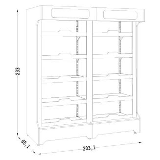 Regał alkoholowy z obudową i oświetleniem - 5