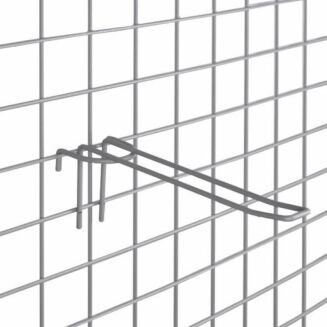 Hak sklepowy podwójny na kratę zaokrąglony, ocynk - 3