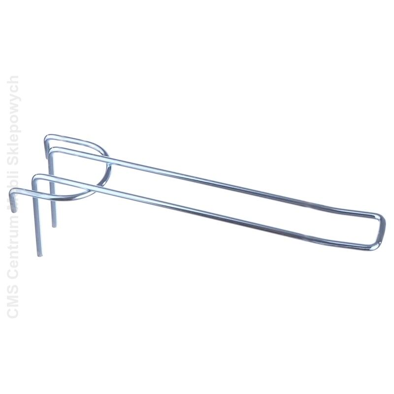 Hak sklepowy podwójny na kratę zaokrąglony, ocynk