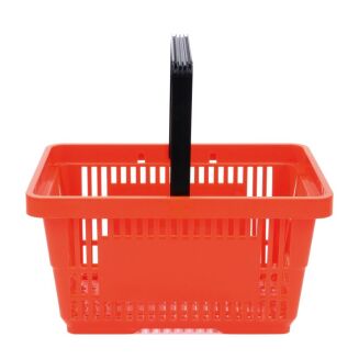 Koszyk sklepowy pomarańczowy z jedną rączką - 22 litrowy