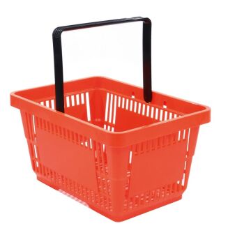 Koszyk sklepowy pomarańczowy z jedną rączką - 22 litrowy