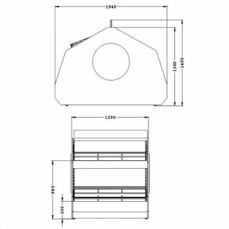 Wyspa sklepowa owocowo - warzywna jednomodułowa z blachą nierdzewną - 3