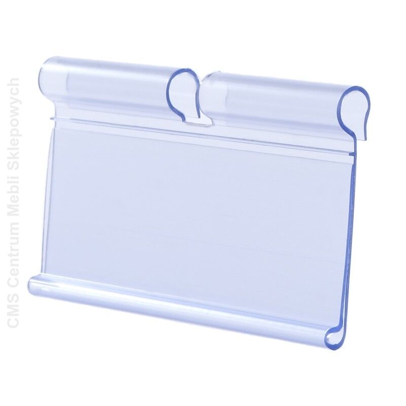 Osłona cenowa DRA 26 do haków sklepowych z szyldem - przezroczysta