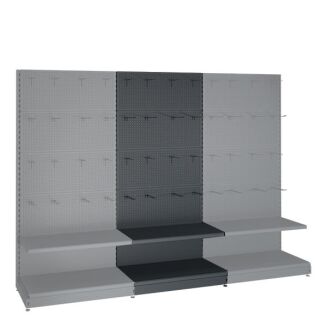 Regał metalowy ze ścianką perforowaną 210 cm - 3