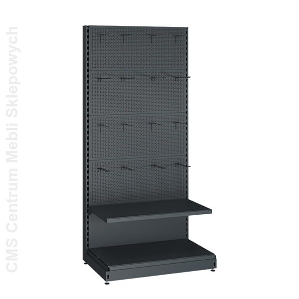 Regał metalowy ze ścianką perforowaną 210 cm