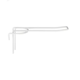 Hak sklepowy podwójny na kratę zaokrąglony malowany, biały - 4