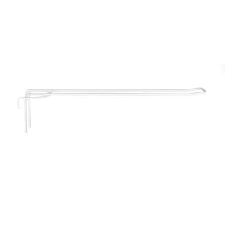 Hak sklepowy podwójny na kratę zaokrąglony malowany, biały - 5