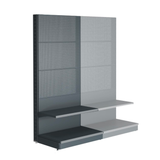 Regał metalowy przyścienny 210 cm TYP 2 z perforacją - 4