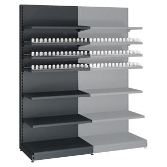 Regał sklepowy metalowy na papierosy z popychaczami 230 cm - 4