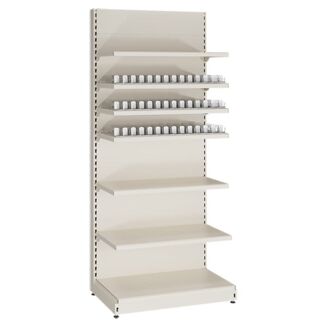 Regał sklepowy metalowy na papierosy z popychaczami 230 cm - 2