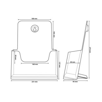 Stojak na ulotki A4 ABC7700T - 2