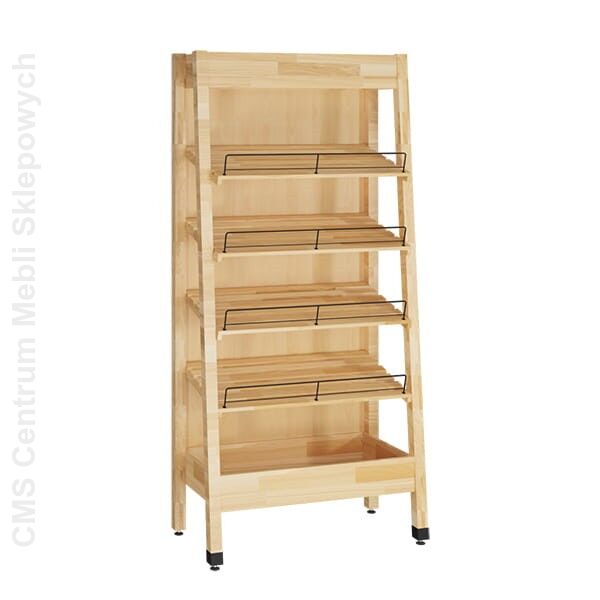 Regał piekarniczy drewniany buk z pojemnikami