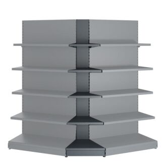 Regał sklepowy narożny zewnętrzny 45 stopni - 4