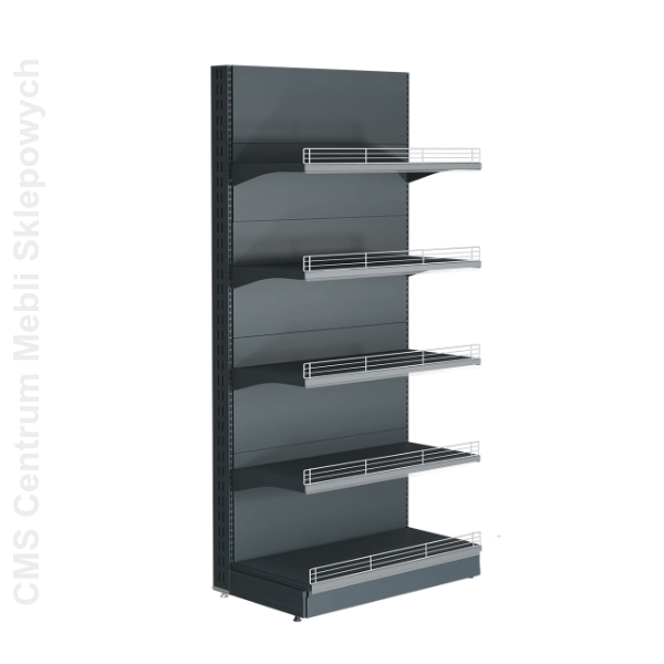 Regał metalowy przyścienny 210 cm z barierkami TYP 2