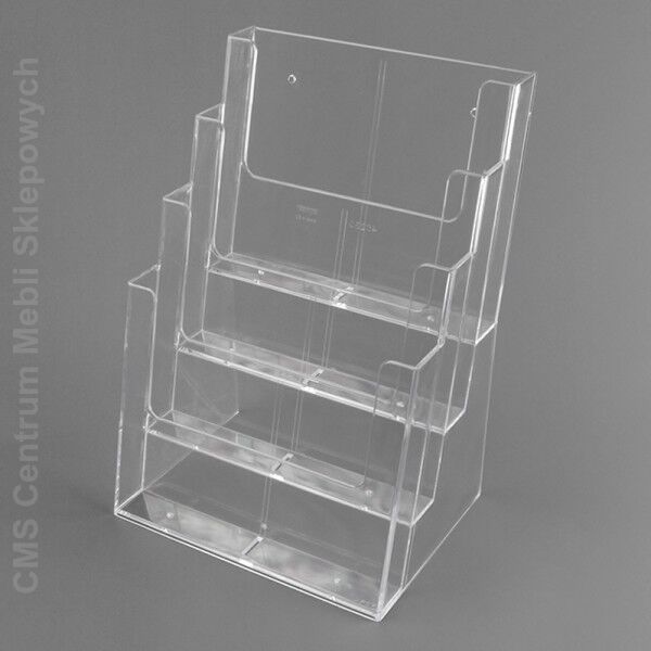 Pojemnik prospektowy kaskadowy 4xA4 WTR wisząco - stojący