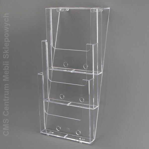 Pojemnik prospektowy kaskadowy 3xA4 WTR wiszący