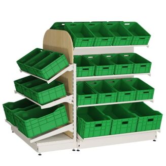 Gondola metalowa owocowo-warzywna z zakończeniem 150 cm - 2