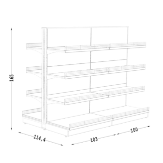 Gondola metalowa z barierkami TYP 2 165 cm - 3