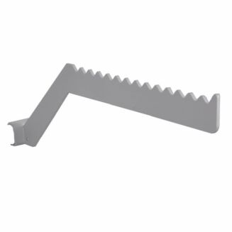 Zawieszka sklepowa na owalny drążek - zębata Z-9 - jasnoszara