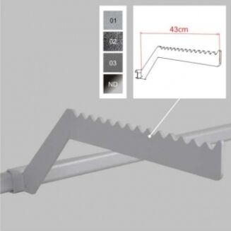 Zawieszka sklepowa na owalnym drążku - zębata Z-9