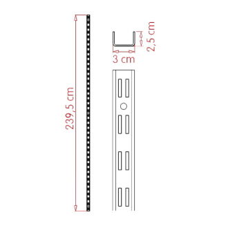 Listwa naścienna chromowana - 2