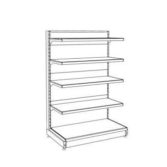 Regał metalowy przyścienny 150x100x50 cm - 9