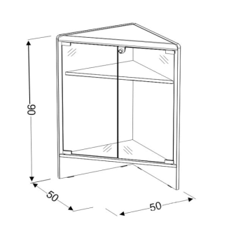 Lada narożna zewnętrzna, klon naturalny - 3