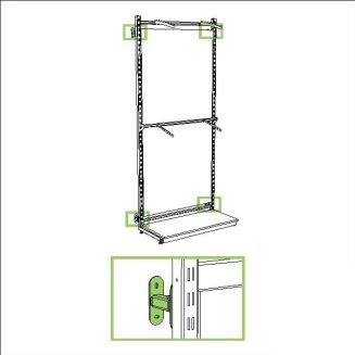 Uchwyt naścienny dystansowy regulowany krótki - 2