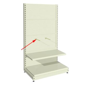 Hak sklepowy pojedynczy na ściankę perforowaną, grafitowy - 2