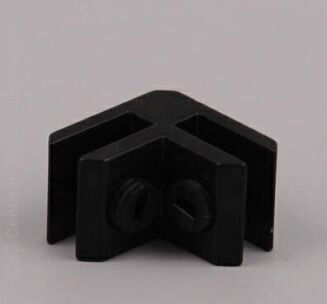 Łącznik do szkła dwukierunkowy | aluminiowy - 3