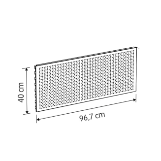 Ścianka tylna perforowana do regału metalowego - 3