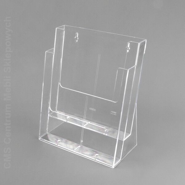 Pojemnik prospektowy kaskadowy 4 x 1/3 A4 WTR wisząco - stojący