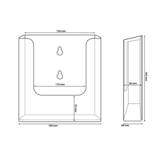 Wieszana kieszeń na ulotki A5 ABC8720T - 2