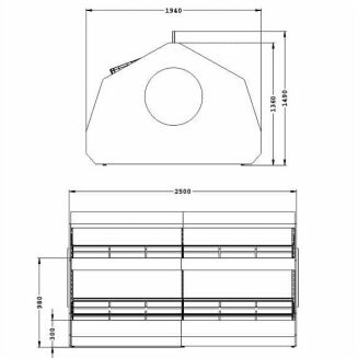 Wyspa sklepowa owocowo - warzywna dwumodułowa - 3