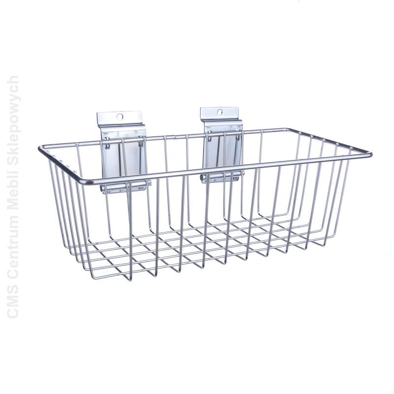 Kosz sklepowy na panel Spacewall 30x15x10 cm chromowany