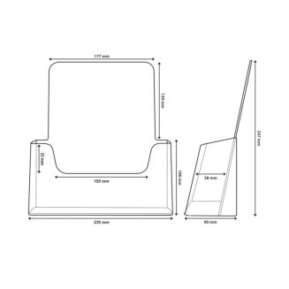 Stojak na ulotki A4 ABC7900T - 2