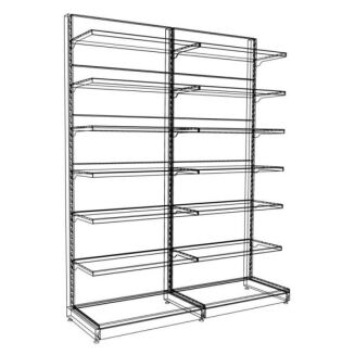Regał metalowy przyścienny 250x100x50 cm - 10