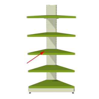 Półka narożna regału metalowego 90° zewnętrzna - 4