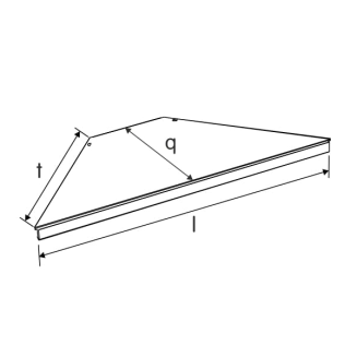 Półka narożna regału metalowego 90° zewnętrzna - 3