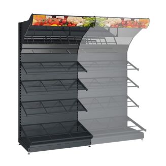 Regał sklepowy metalowy warzywny 230 cm WARZ-5 - 7