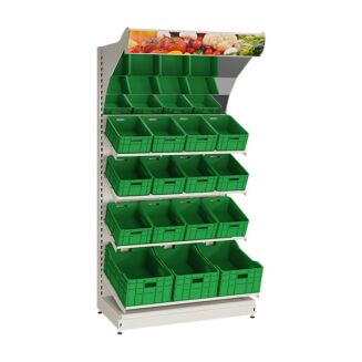 Regał sklepowy metalowy warzywny 230 cm WARZ-5 - 2
