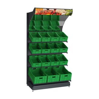 Regał sklepowy metalowy warzywny 230 cm WARZ-5 - 3