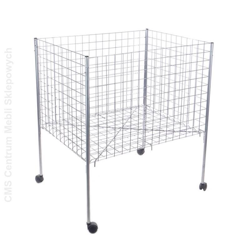 Kosz wysypowy na zatrzask z kółkami