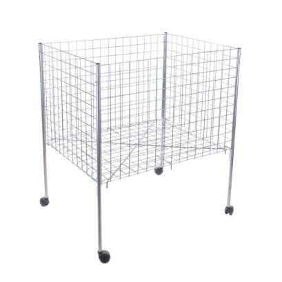 Kosz wysypowy na zatrzask z kółkami