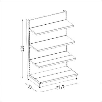 Zakończenie gondoli metalowej - regał dostawiany - 3