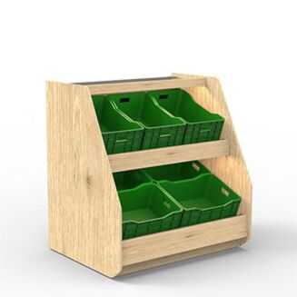 Regał sklepowy owocowo - warzywny jednomodułowy - 2