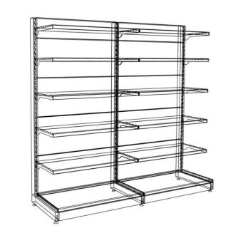 Regał metalowy przyścienny 190x100x50 cm - 10